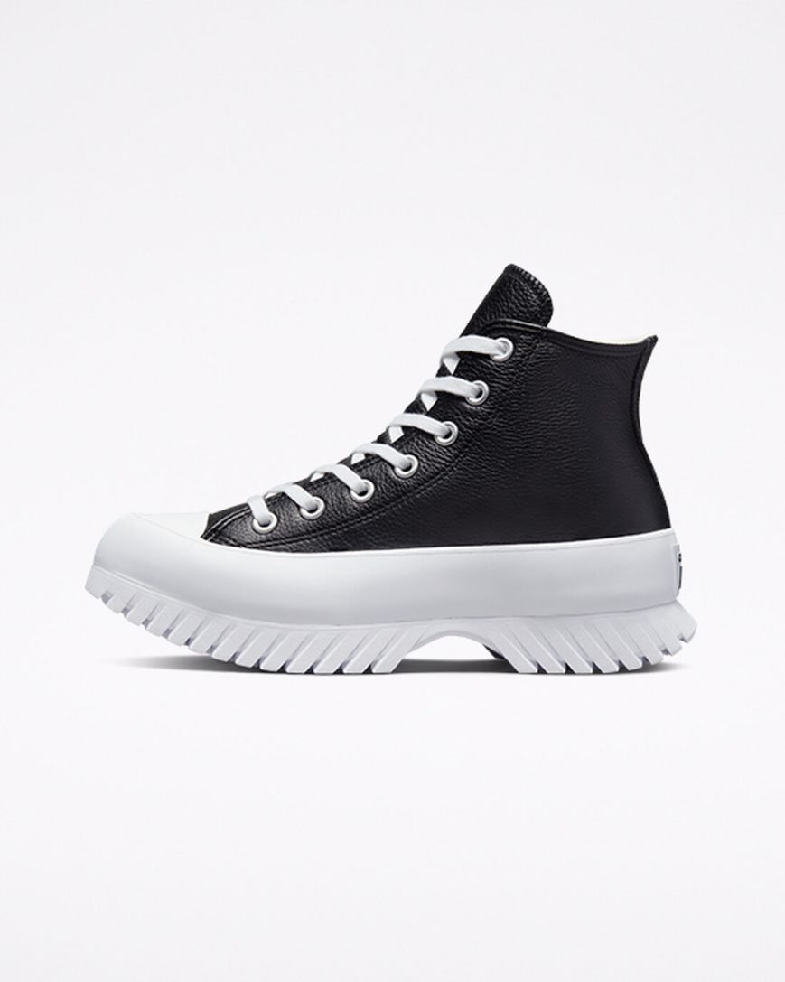 Tenisky Vysoke Converse Chuck Taylor All Star Lugged 2.0 Kozene Panske Čierne Biele | SK G5AFH3